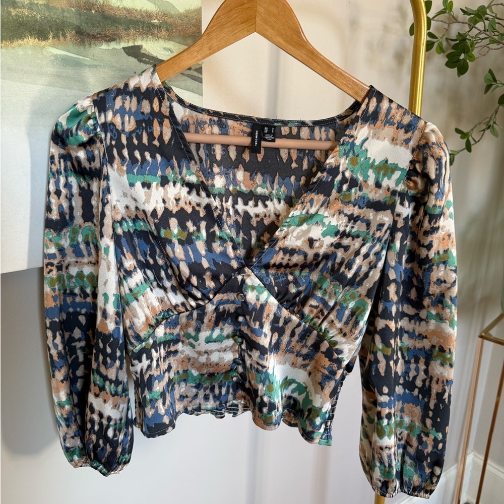 Vero Moda Multicolor Abstract Blouse S